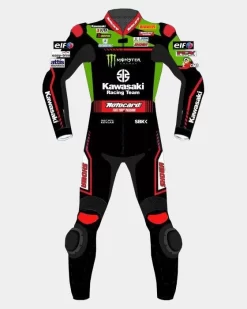 Combinaison De Course En Cuir Alex Lowes Kawasaki WSBK 2021