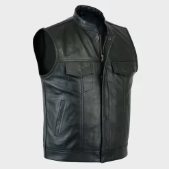 Gilet De Moto En Cuir De Qualité Supérieure Anarchy