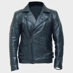 Veste En Cuir De Motard Pour Hommes