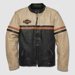 Veste En Cuir De Course De Haute Qualité Pour Hommes Harley Davidson
