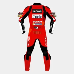 Vêtements De Moto -Vêtements De Moto jack miller full leather bike suit ducati motogp 2021 back view.jpg