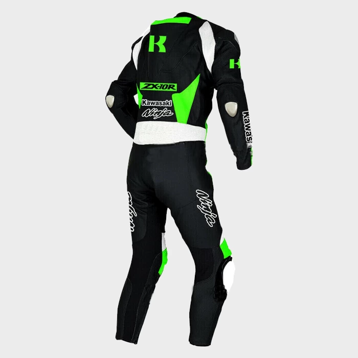 Combinaison En Cuir De Moto Ninja Kawasaki 2 Combinaison En Cuir De Moto Ninja Kawasaki – Image 2
