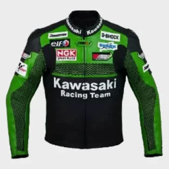 Veste En Cuir De Course Kawasaki