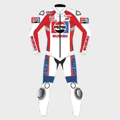Combinaison En Cuir Kevin Schwantz Pepsi Suzuki Race