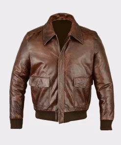 Veste En Cuir Bomber Homme