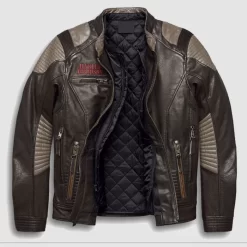 Veste En Cuir Pour Hommes Exhort -Vêtements De Moto mens exhort leather jacket mid