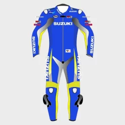 Combinaison De Motard En Cuir De Moto Suzuki