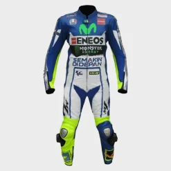 Combinaison En Cuir De Moto Yamaha Movistar